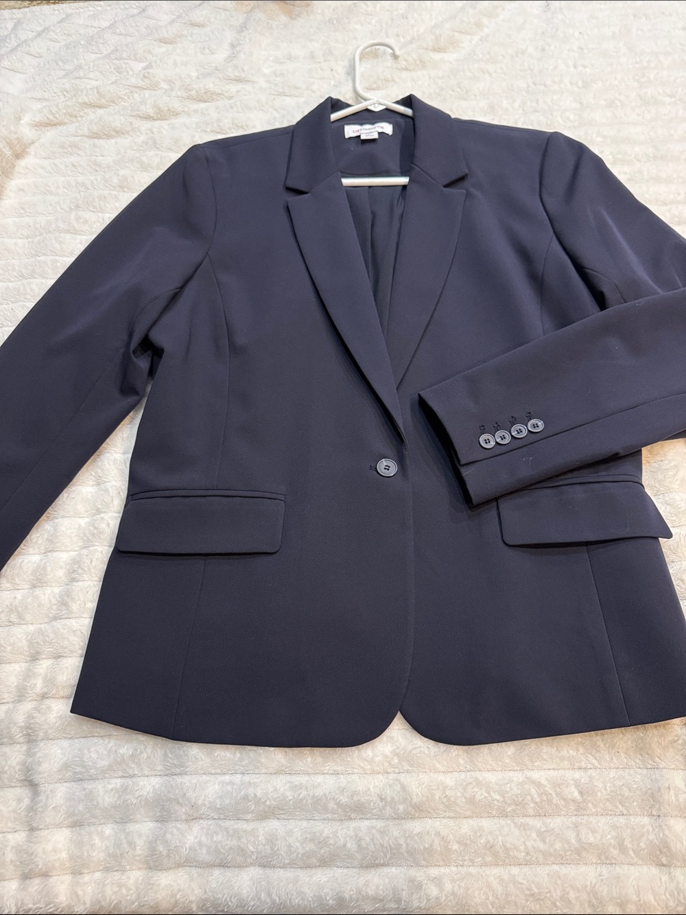 Liz Claiborne Women's Navy Single-Button Blazer